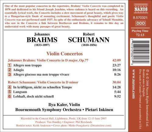Brahms, J. / Schumann, R.: Violin Concertos