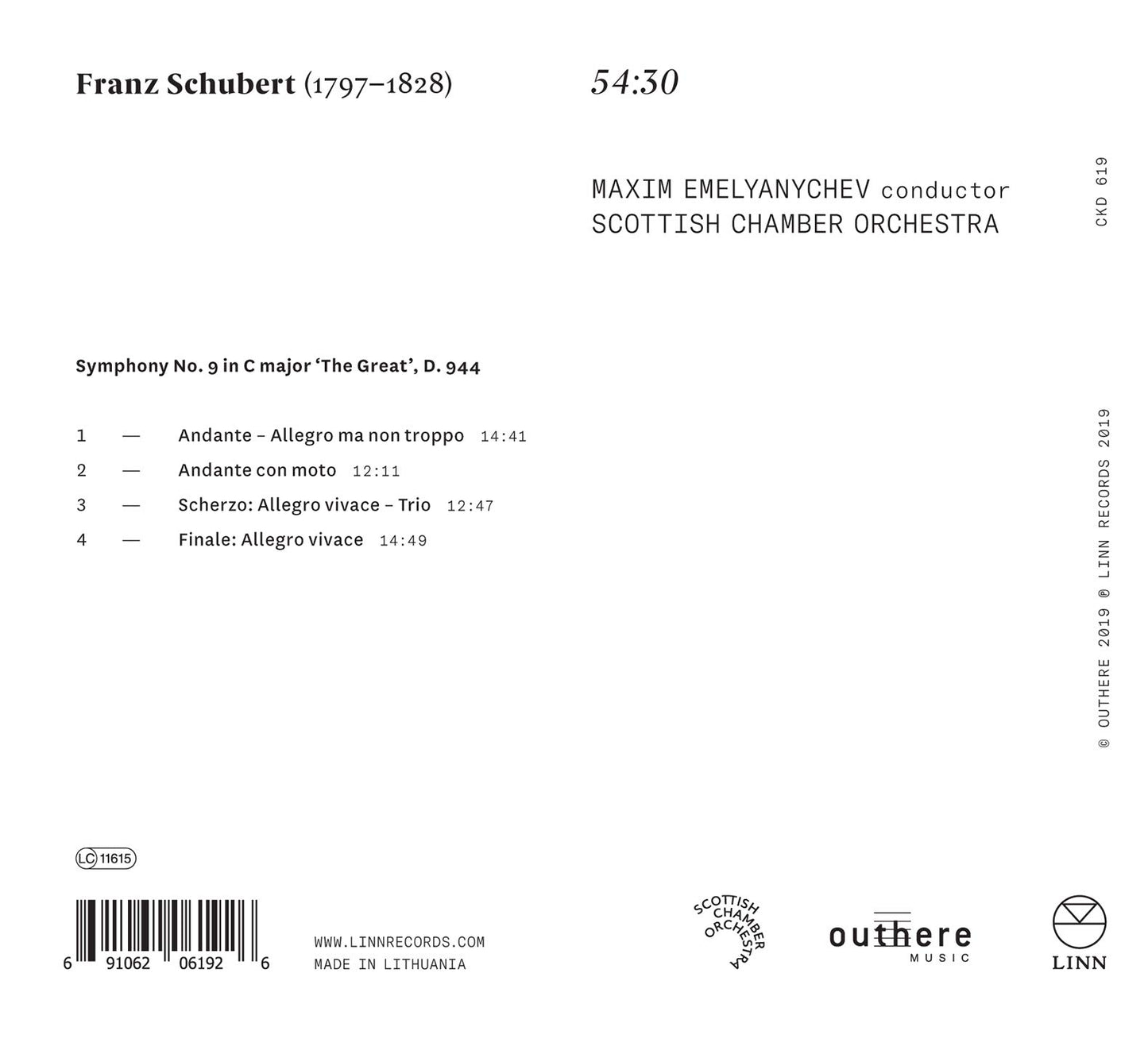 SYMPHONY NO. 9 IN C MAJOR