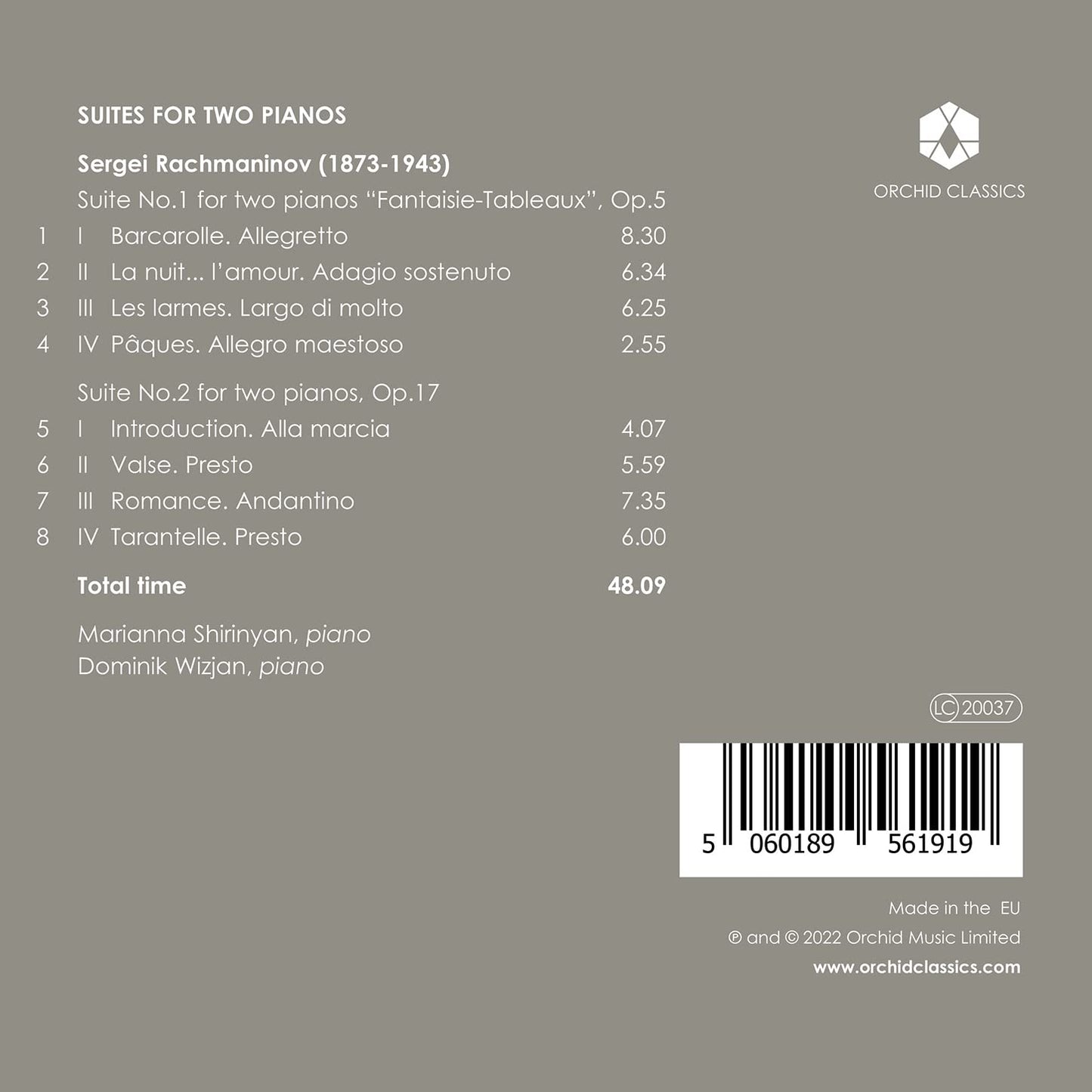 Rachmaninoff: Suites For Two Pianos