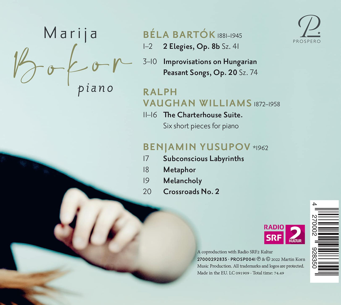 Bartok, Vaughan Williams & Yusupov: Piano Recital
