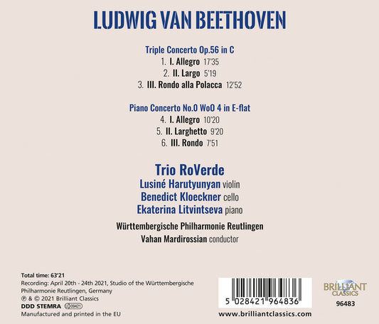 Beethoven: Triple Concerto in C, Op. 56 and Piano Concerto i