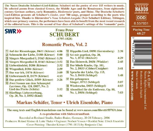 Schubert: Lied Edition 25 - Romantic Poets, Vol. 2
