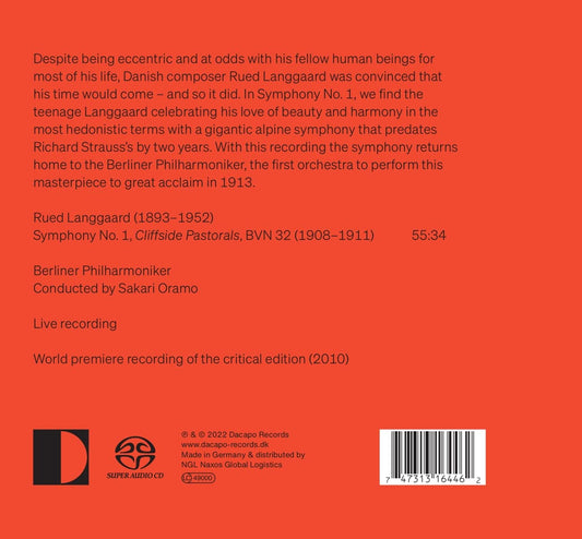 Langgaard: Symphony No. 1, Cliffside Pastorals / Sakari Oramo; Berliner Philharmoniker