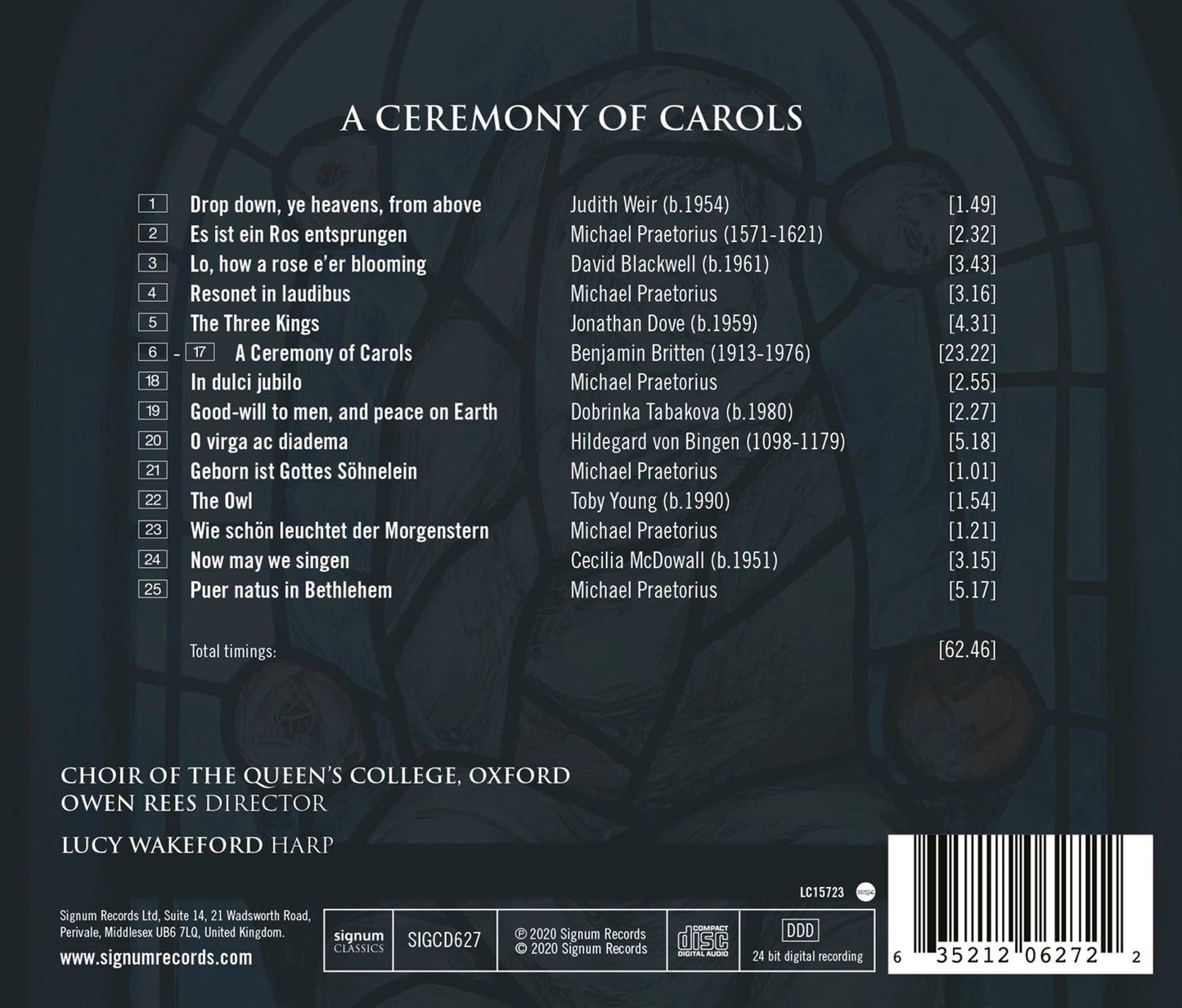 A Ceremony of Carols / Queen's College Choir