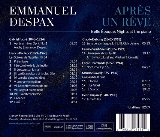 Après un Rêve: Belle Époque - Nights at the Piano