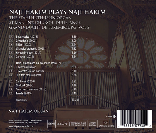 Hakim Plays Hakim - The Stahlhuth-Jann Organ Of St Martin’S
