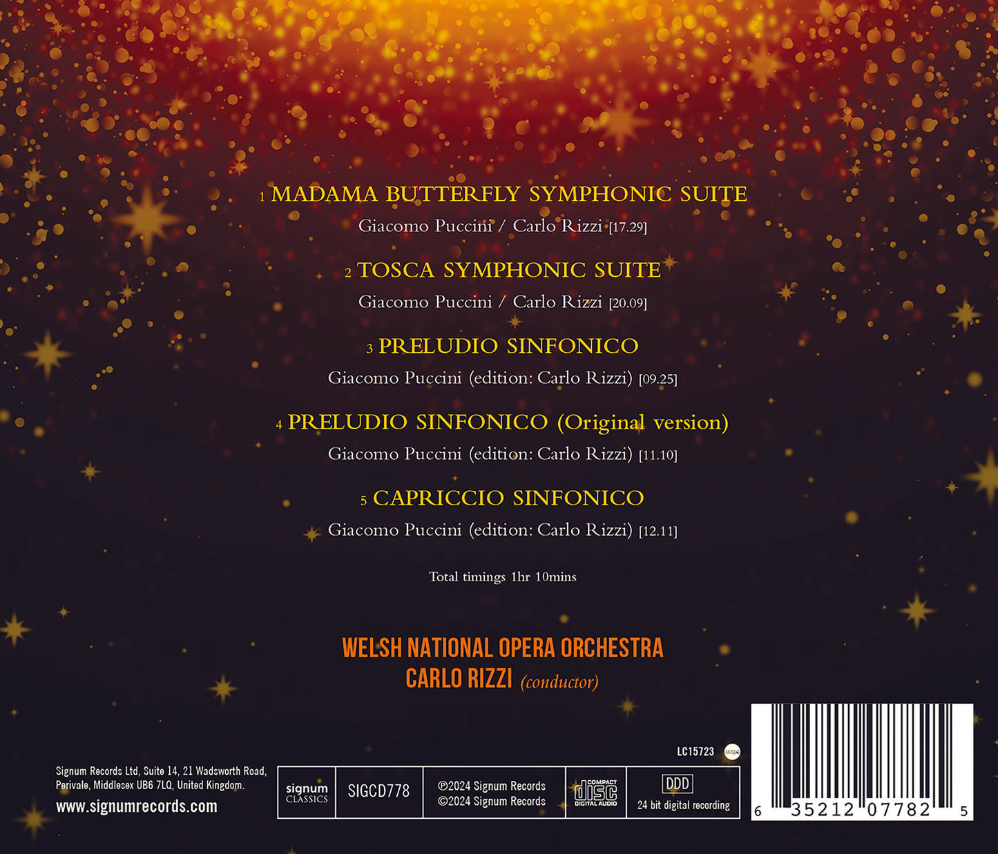 Puccini: Symphonic Suites / Welsh National Opera Orchestra