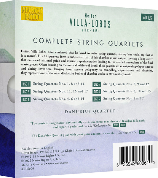 Villa-Lobos: Complete String Quartets Danubius Quartet