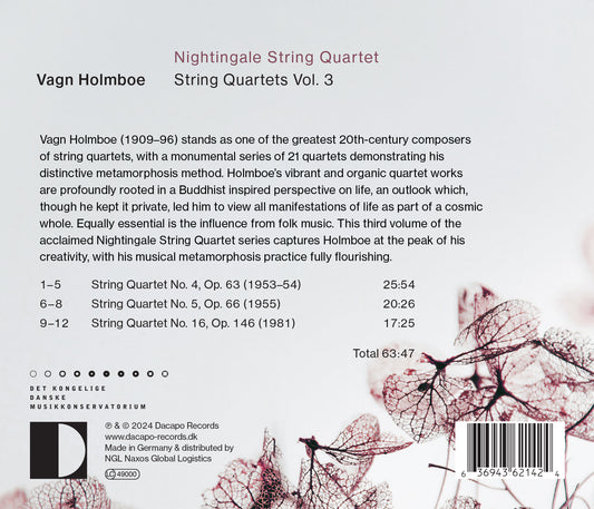 Holmboe: String Quartets, Vol. 3