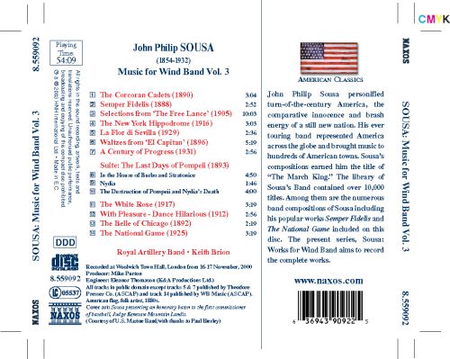 Sousa, J.P.: Music For Wind Band, Vol. 3