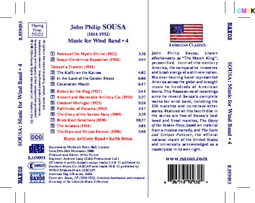 Sousa, J.P.: Music For Wind Band, Vol.  4