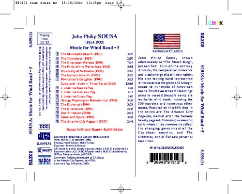Sousa, J.P.: Music For Wind Band, Vol.  5