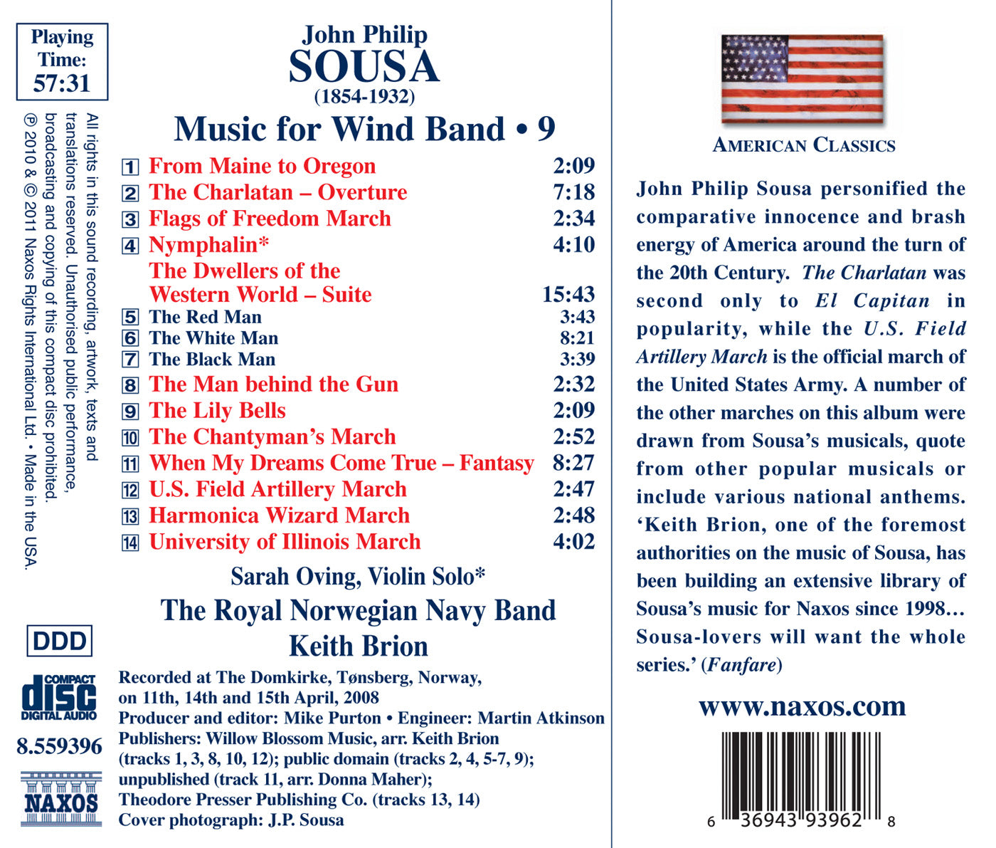 Sousa: Music For Wind Band, Vol. 9
