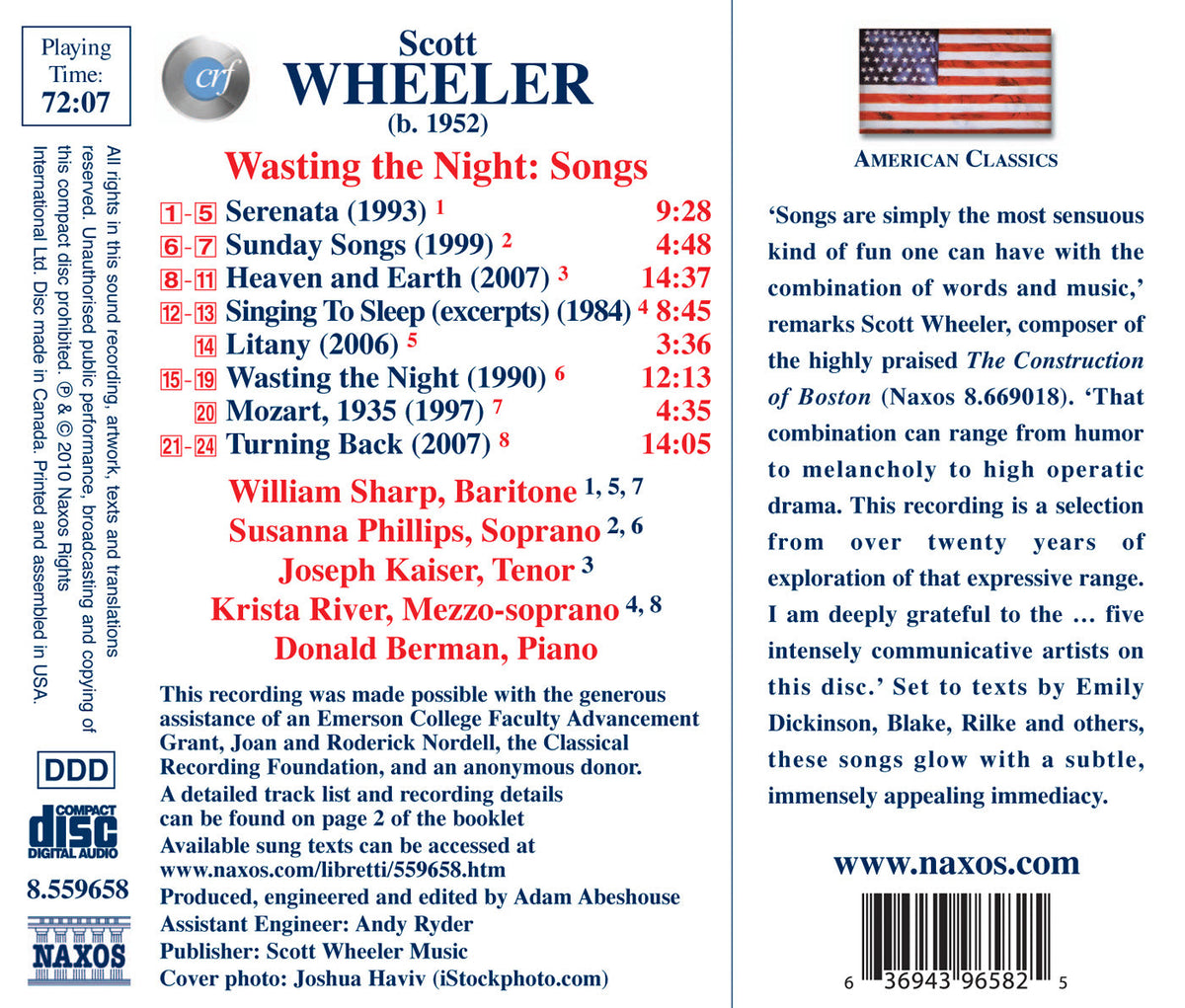 Wheeler: Wasting the Night: Songs