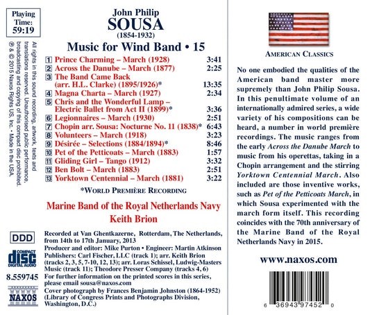 Sousa: Music For Wind Band, Vol. 15