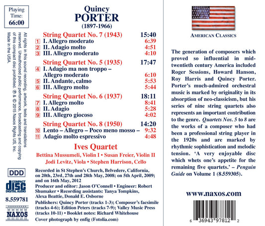 Porter: String Quartets Nos. 5-8