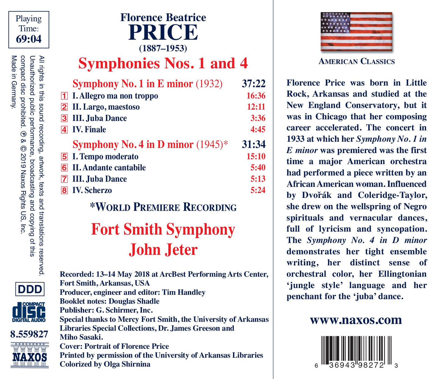 Price: Symphonies Nos. 1 & 4
