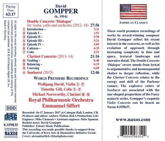 David Gompper: Double Concerto "Dialogue", Clarinet Concerto