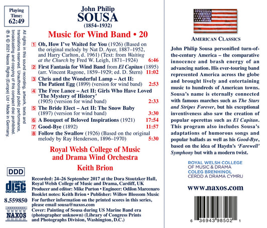 Sousa: Music For Wind Band, Vol. 20