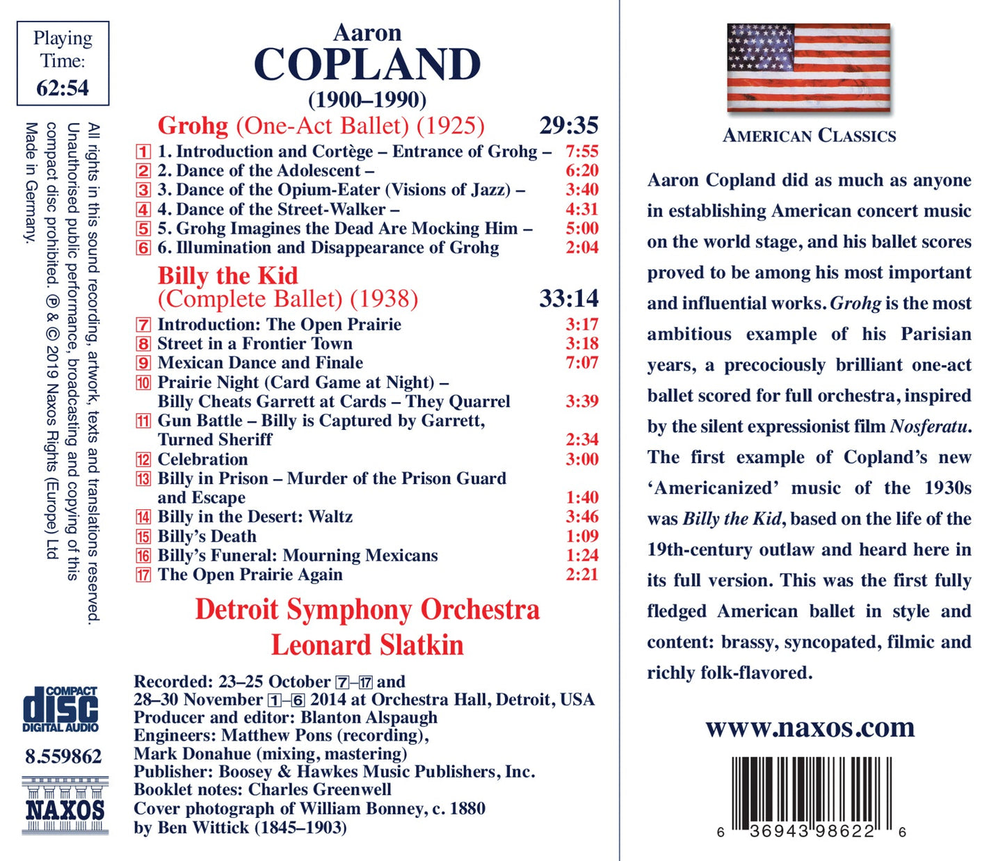 Copland: Grohg & Billy the Kid