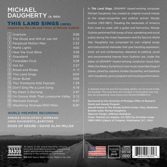 Daugherty: This Land Sings: Inspired by the Life and Times o