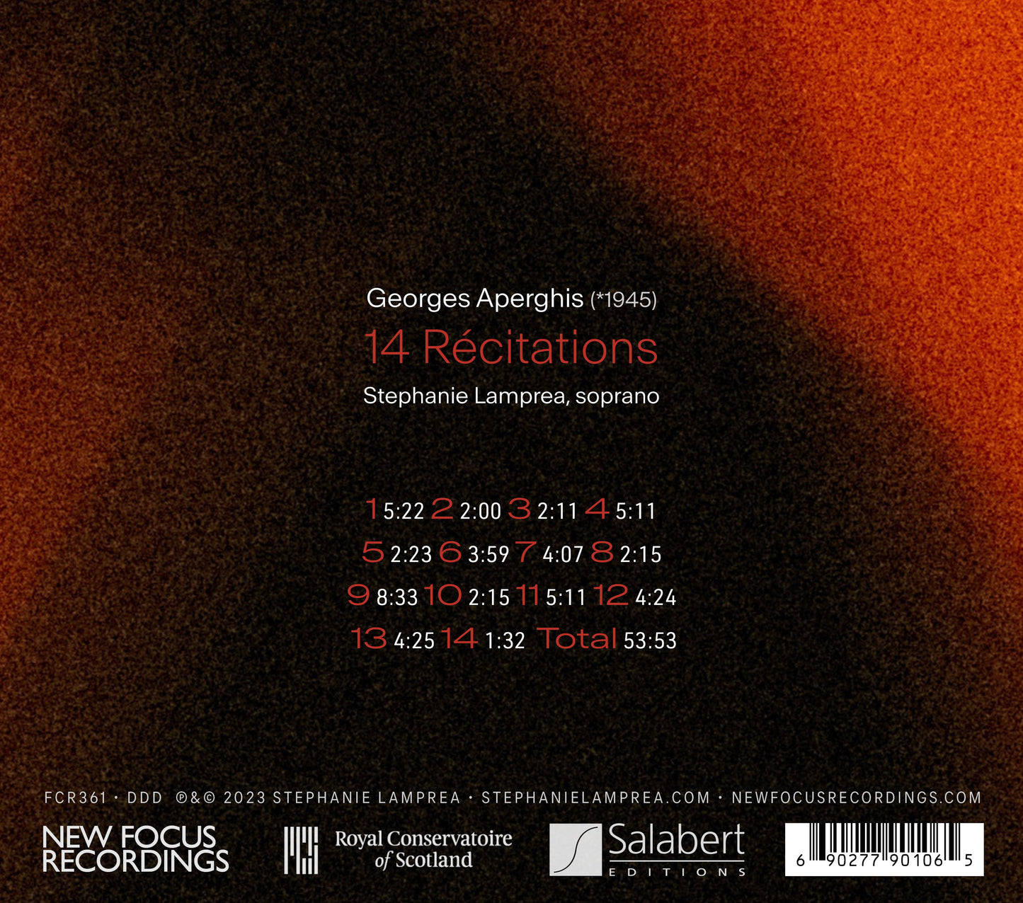 Aperghis: 14 Recitations