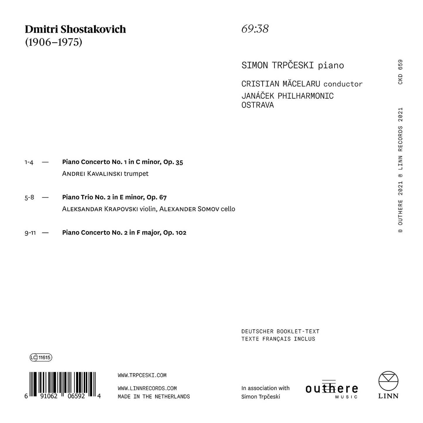 Shostakovich: Piano Concertos & Piano Trio No. 2