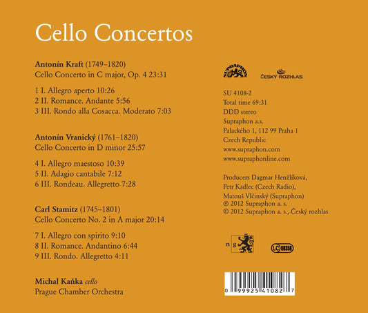 Michal Kanka -Kraft, Vranický & Stamitz: Cello Concertos