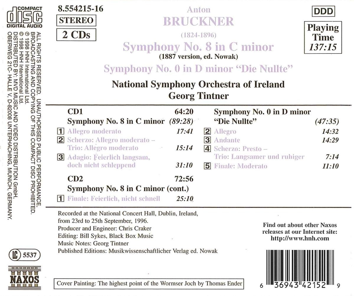 Bruckner: Symphonies No. 8, WAB 108 & No. 0, "Nullte", WAB 1