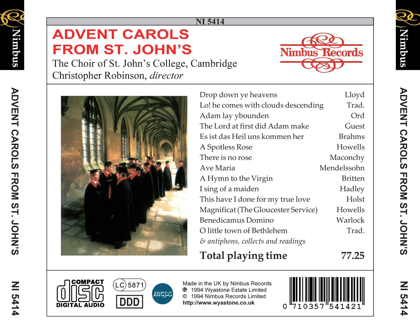 Choral Concert: St. John's College Choir - Lloyd, R. / Ord,