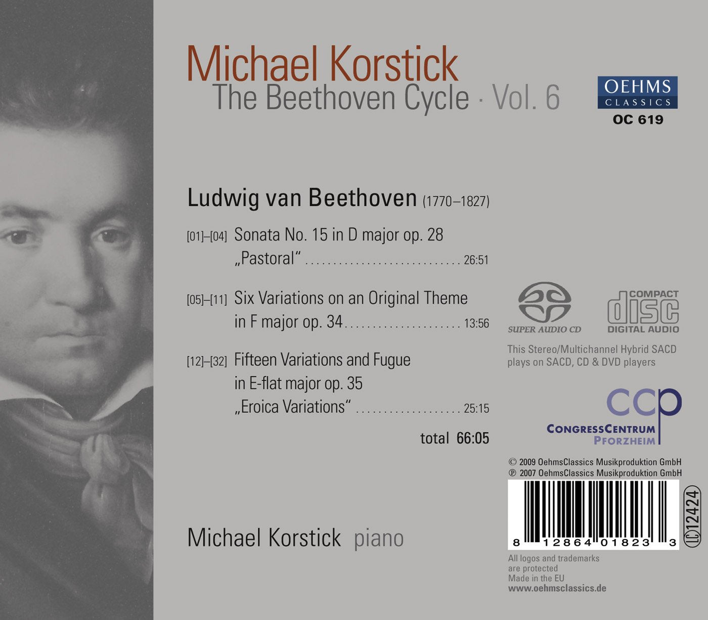 Beethoven, L. Van: Piano Sonata No. 15, "Pastoral" / 6 Varia