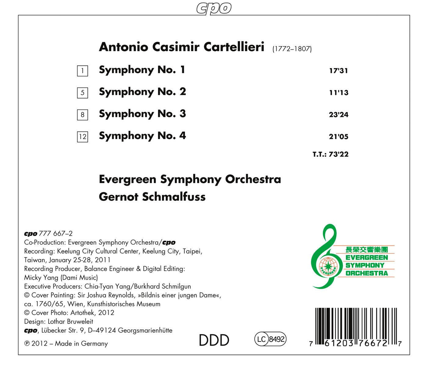 Cartellieri: Symphonies Nos. 1-4
