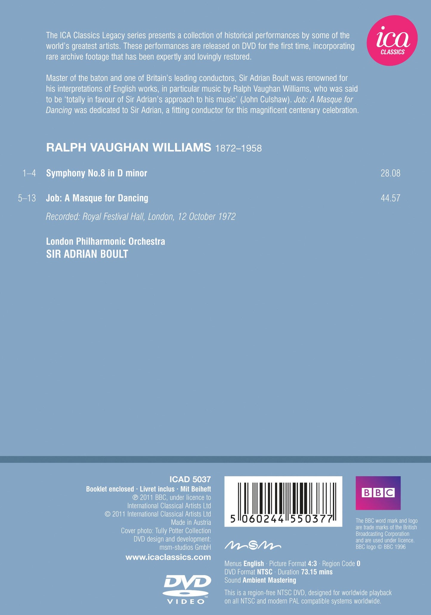 Vaughan Williams: Symphony No. 8 - Job
