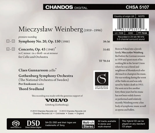Weinberg: Cello Concerto, Op. 43 - Symphony No. 20