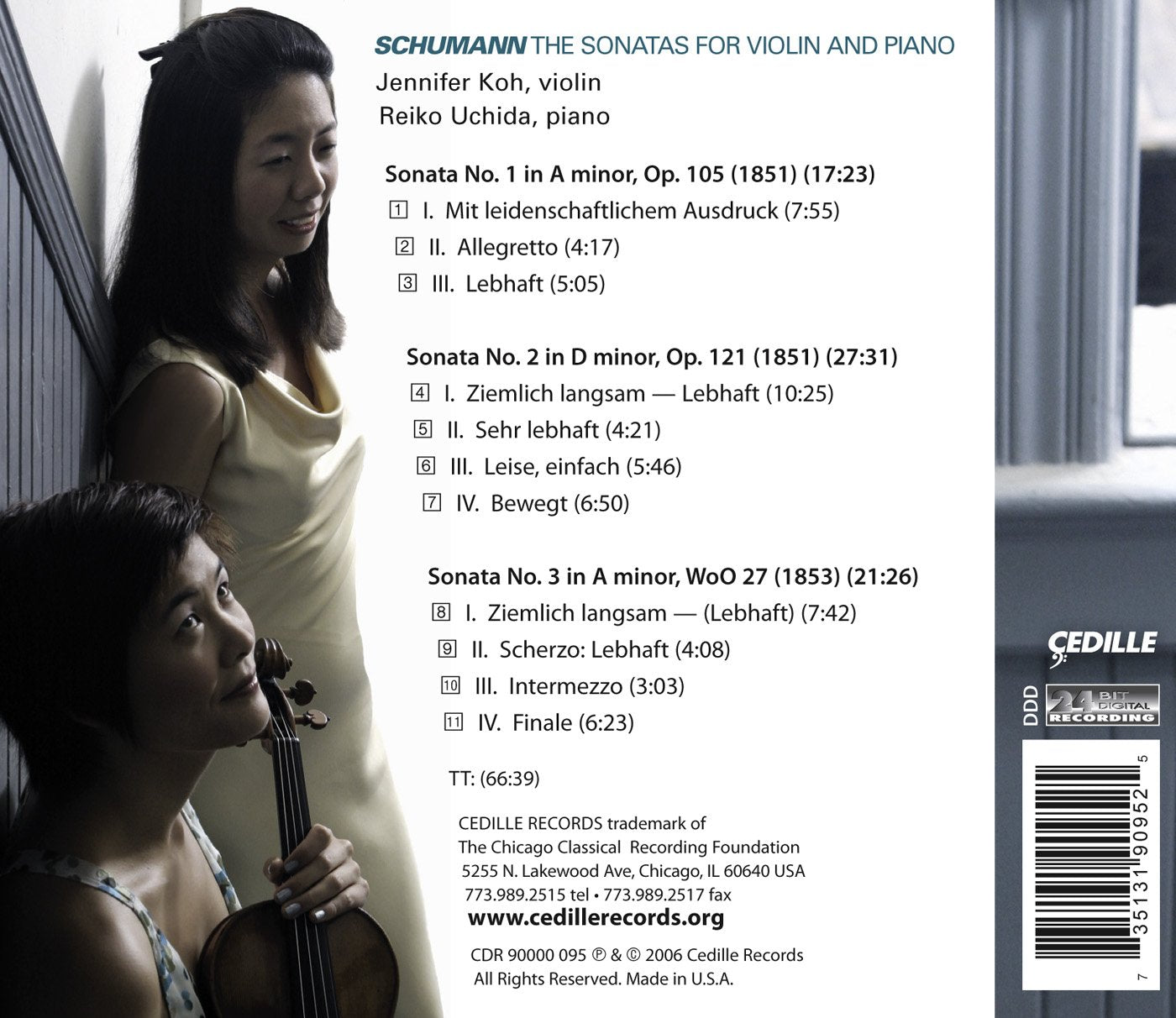 SCHUMANN: Violin Sonatas Nos. 1-3