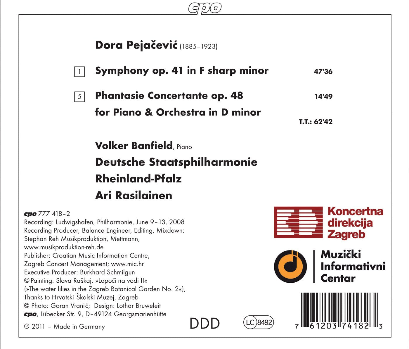 Pejacevic: Symphony in F sharp minor, Op. 41 - Phantasie con