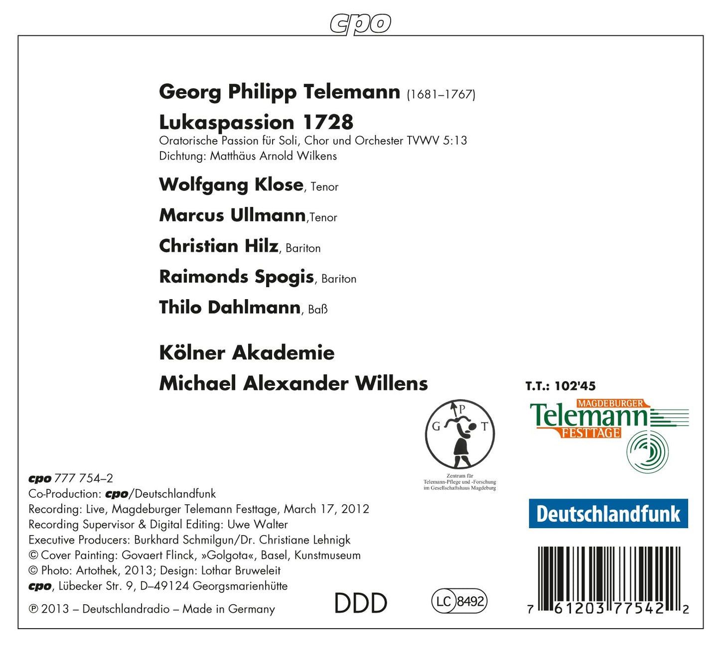 Telemann: St. Luke Passion