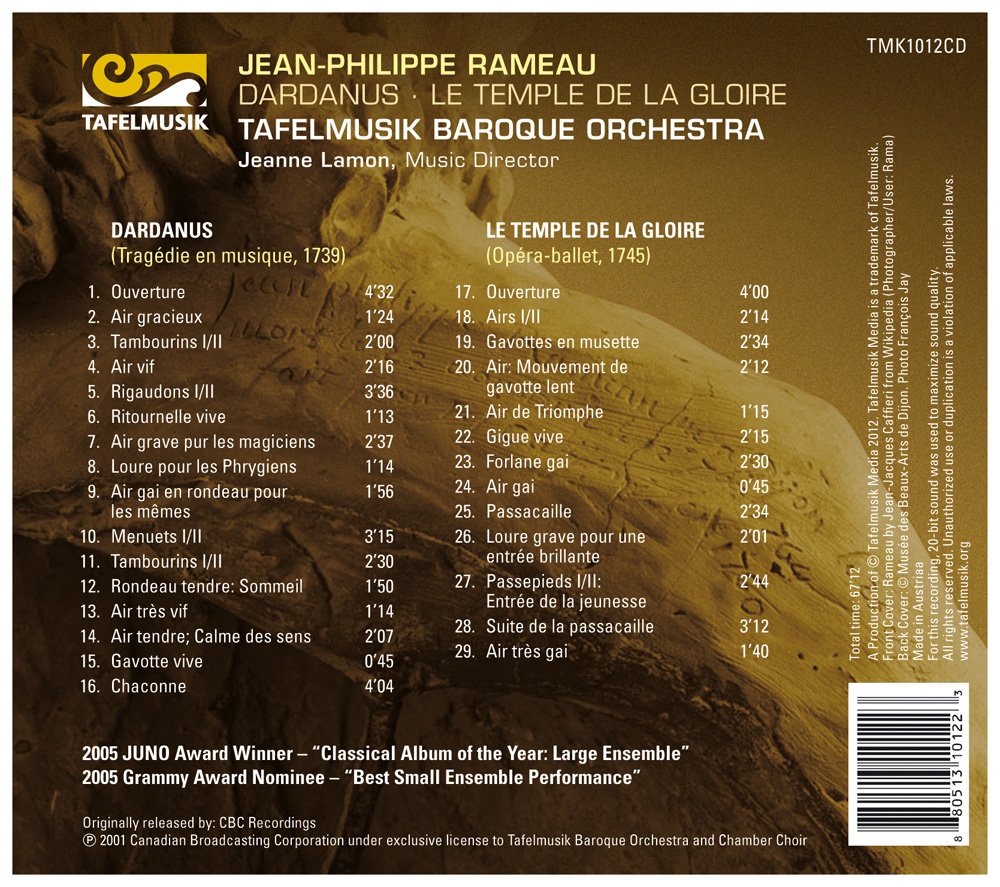 Rameau: Dardanus - Le temple de la Gloire