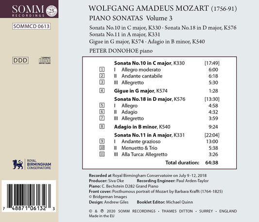 Mozart: Piano Sonatas, Vol. 3