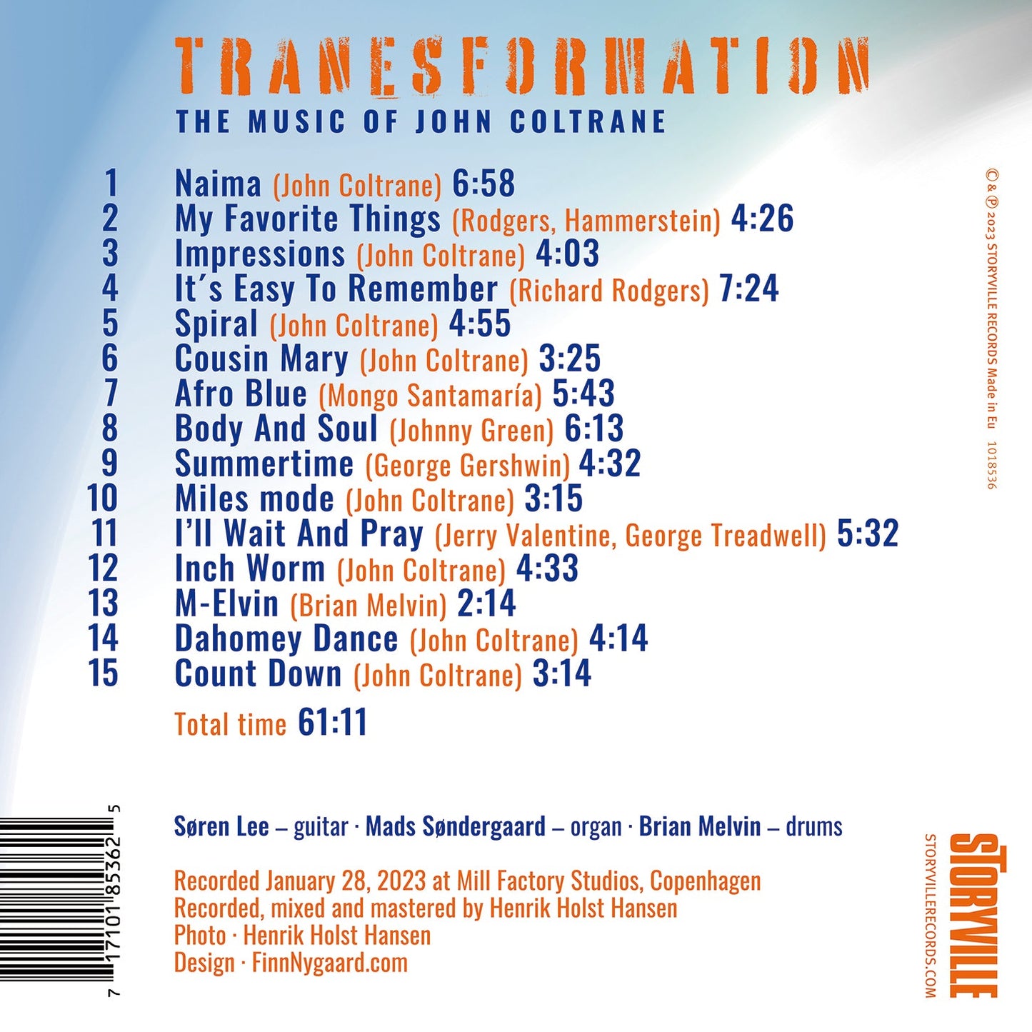 Tranesformation Brian Melvin, Soren Lee, Mads Sondergaard