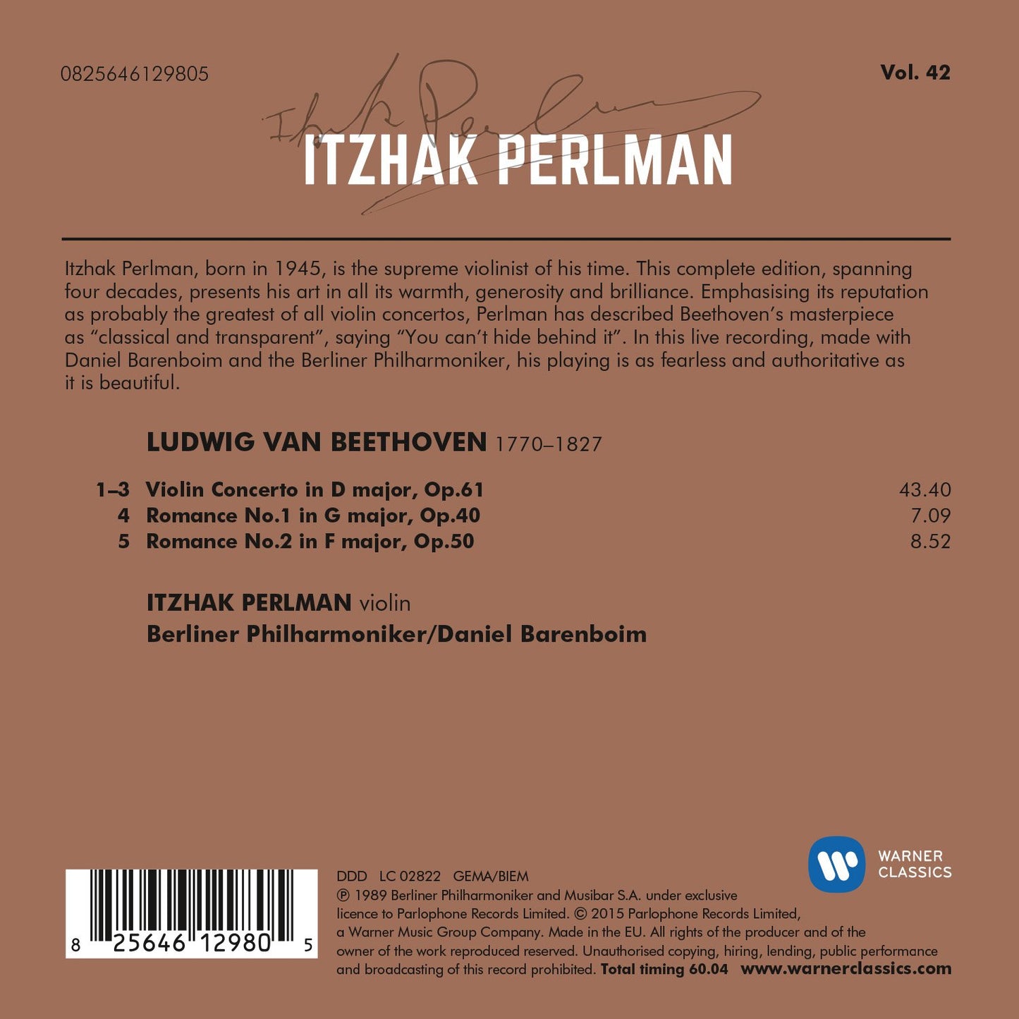 VIOLIN CONCERTO / ROMANCES