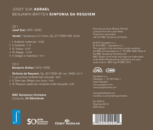 Suk: Asrael - Britten: Sinfonia da Requiem