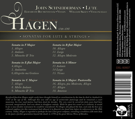 Hagen, B.J.: Lute Sonatas
