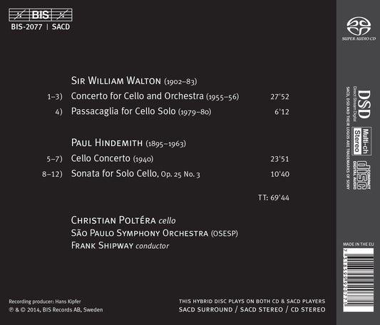 Walton & Hindemith: Cello Concertos