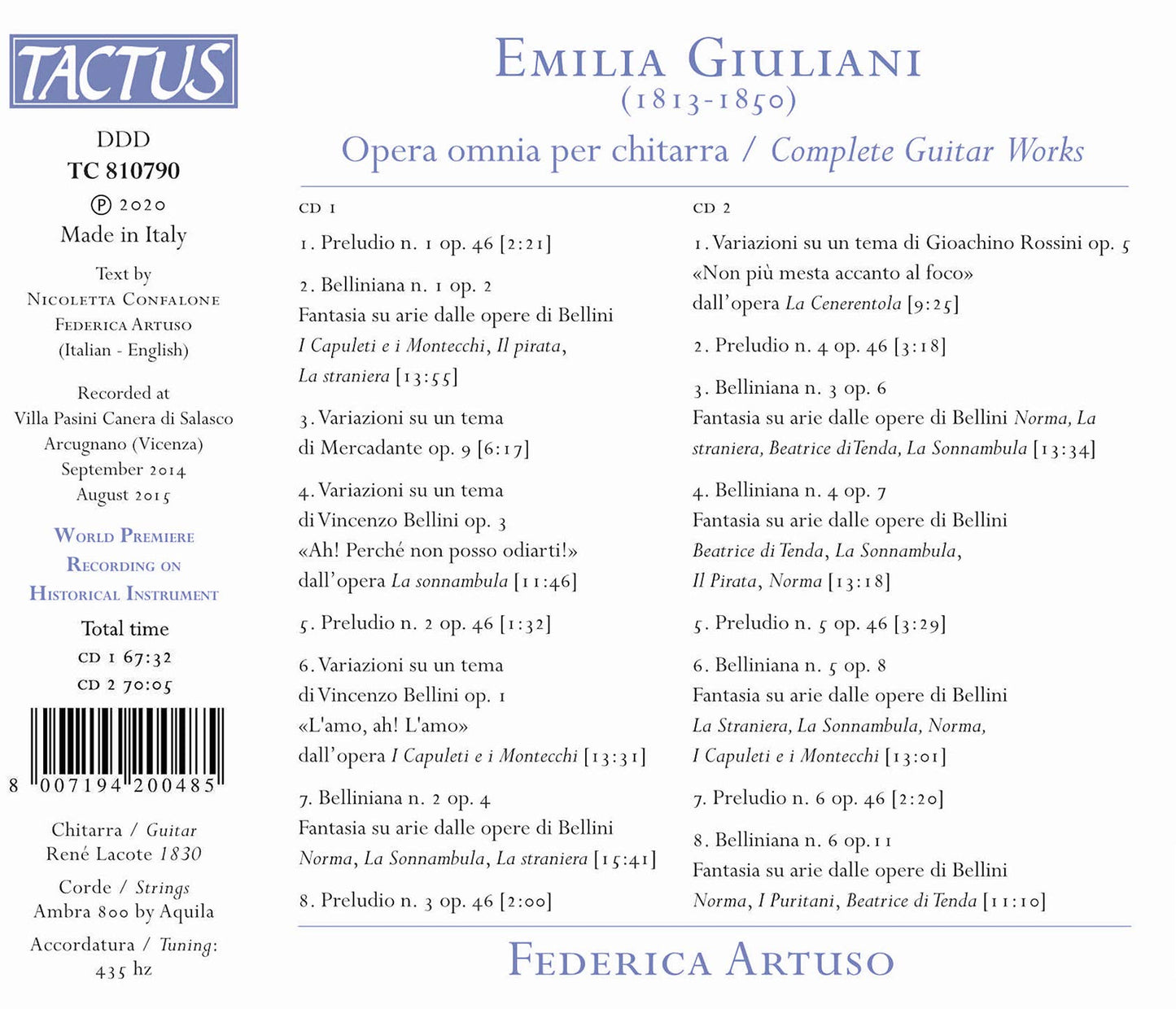 Giuliani: Complete Guitar Works