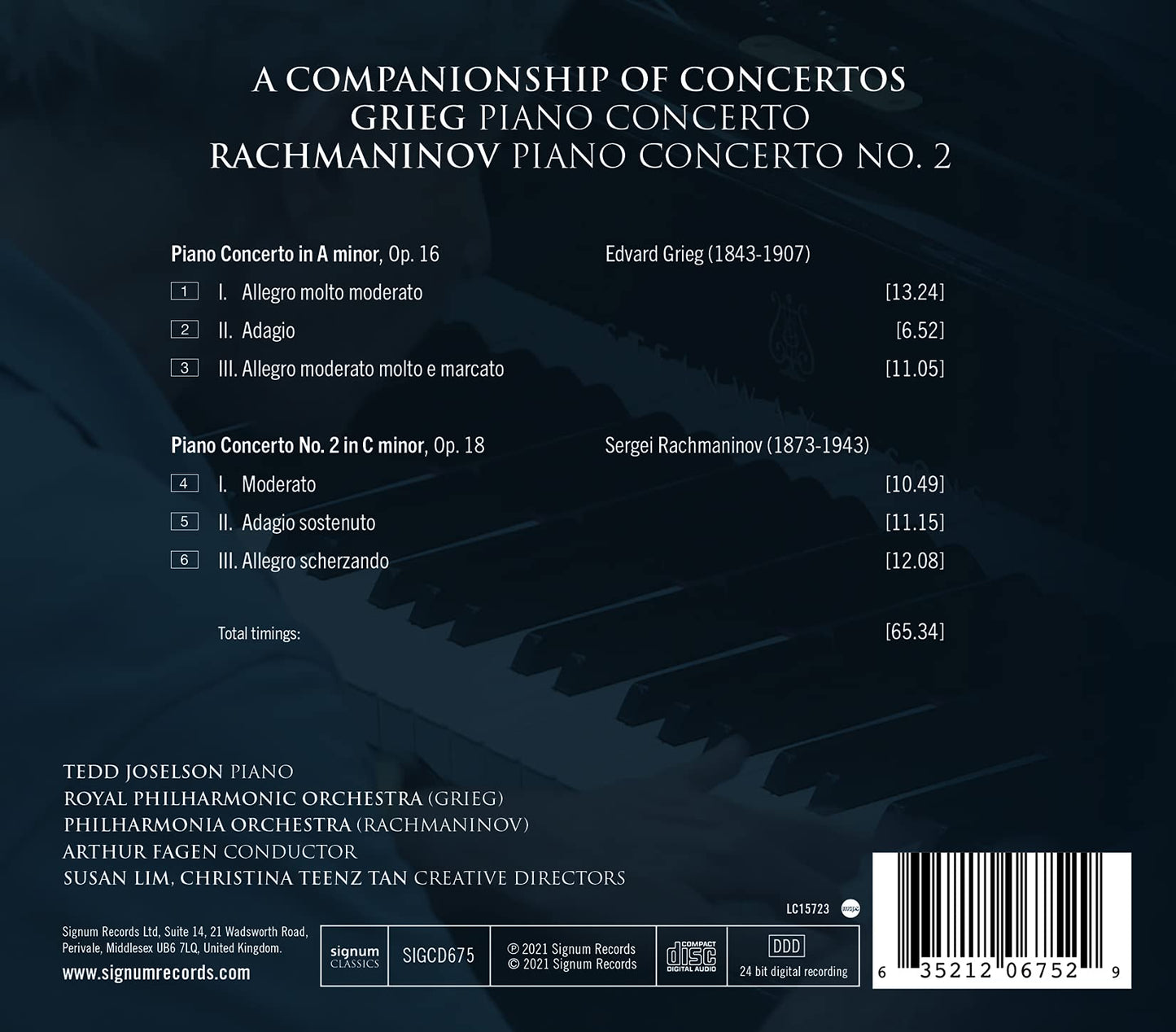 Tedd Joselson's Companionship of Concertos: Grieg: Piano Con