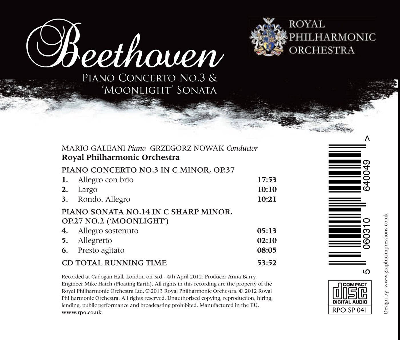 Beethoven: Piano Concerto No. 3 - 'Moonlight' Sonata