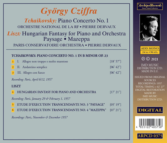 Tchaikovsky: Piano Concerto No. 1 - Liszt: Hungarian Fantasy