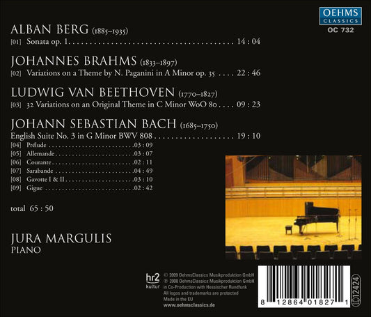 Piano Recital: Margulis, Jura - BERG, A. / BRAHMS, J. / BEET