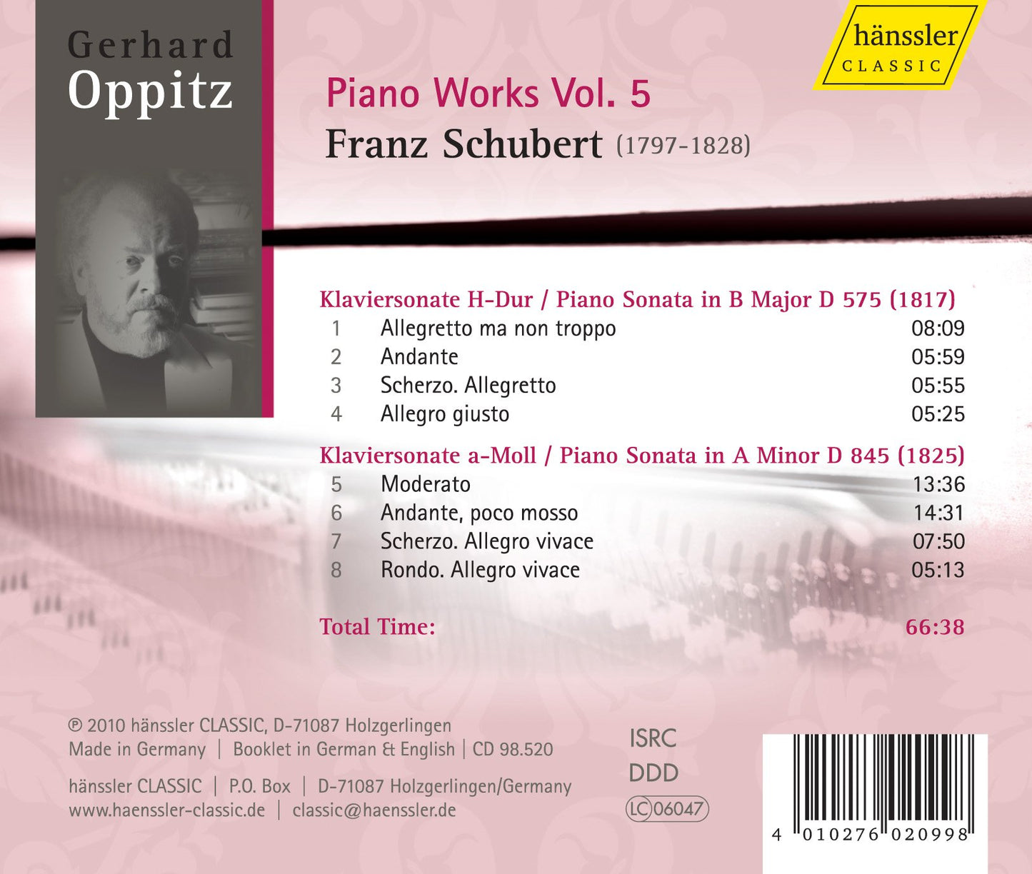 Schubert: Piano Works, Vol. 5